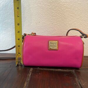 Dooney & Bourke Pink Leather Crossbody Bag with Gold Accents